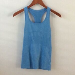 Blue lululemon racerback tank top